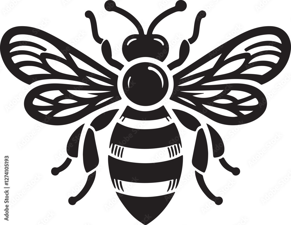 Fototapeta premium vector illustration of a bee