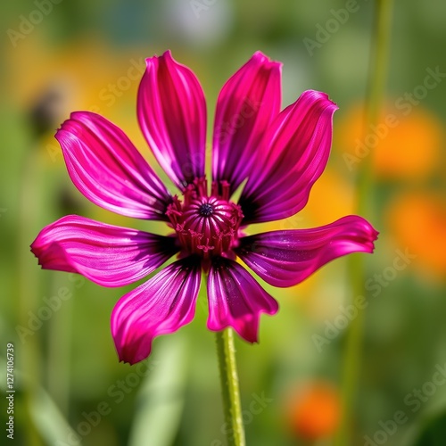 Striking Cirsium Ochrocentrum Var Martini in Vibrant Yellow Hues photo