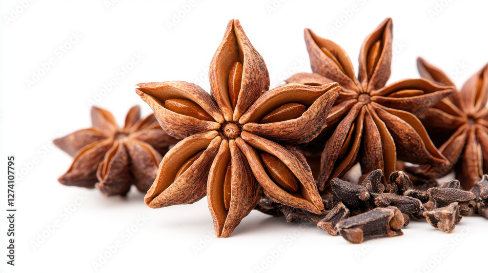 close up of rare star anise pods showcasing their unique shape and texture close up of rare star anise pods showcasing their unique shape and texture