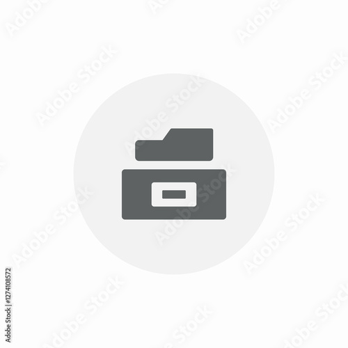 folder shelf office icon sign vector