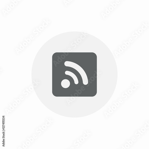 newspage feed icon sign vector