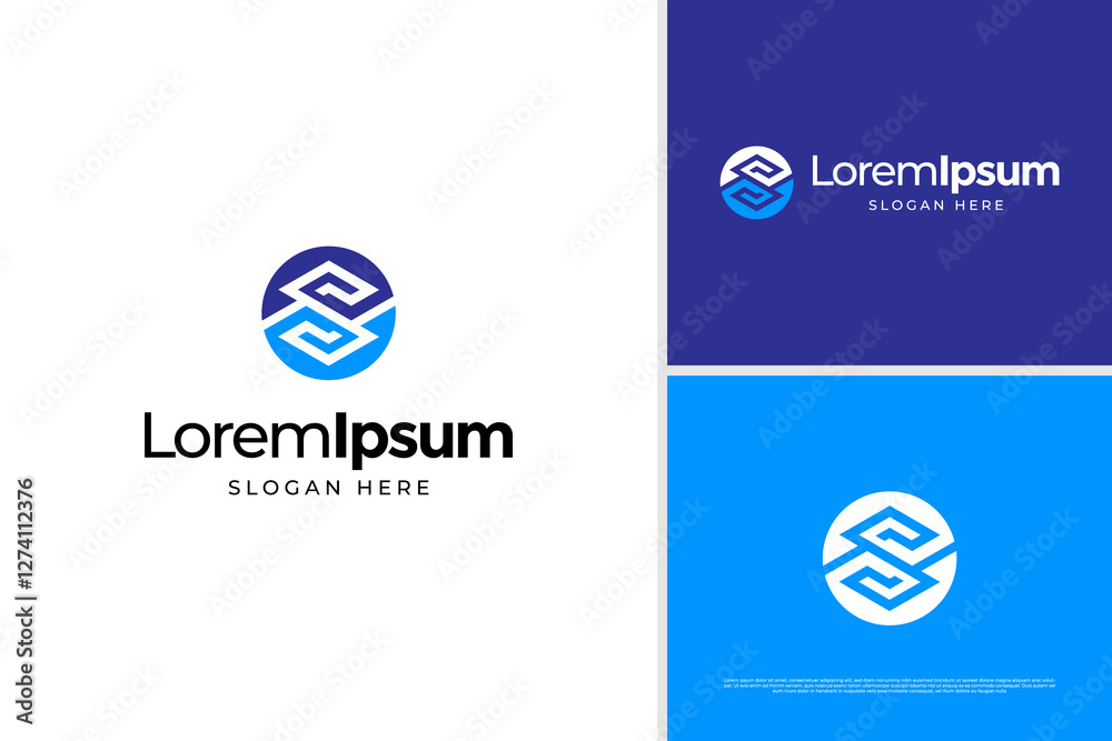 Modern letter S pixel technology logo vector design. Initial S geometric logo design template Modern letter S pixel technology logo vector design. Initial S geometric logo design template