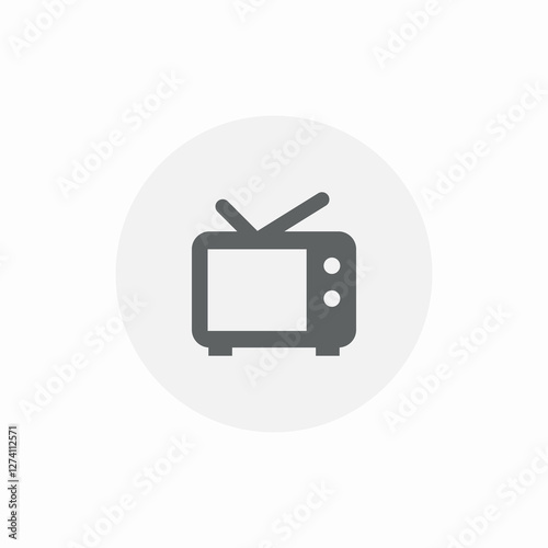 television watch show icon sign vector