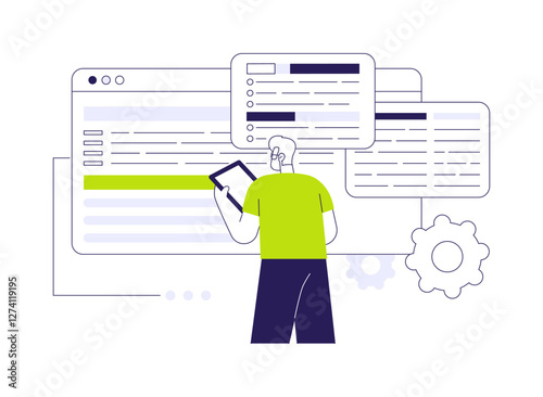 Software audit abstract concept vector illustration.