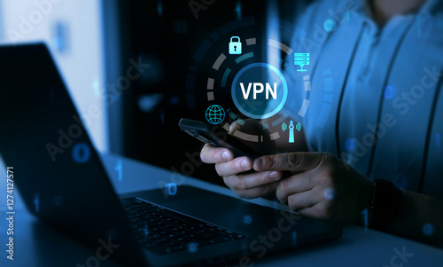 Quadro su tela VPN(Virtual Private Network) secure connection