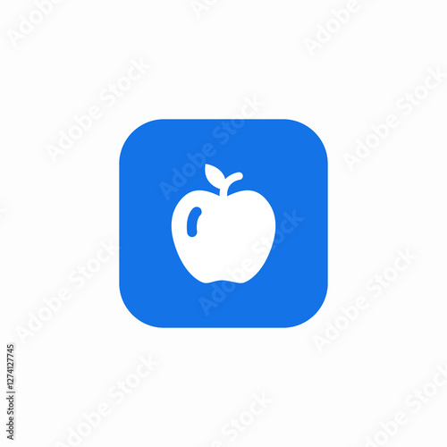 apple fruit meal icon sign vector