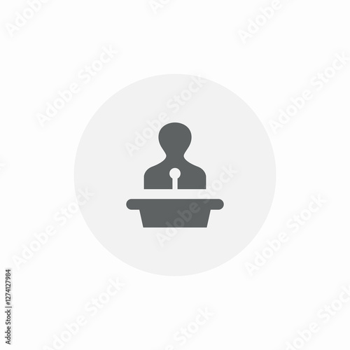 audience speech icon sign vector