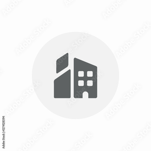 business buildings icon sign vector