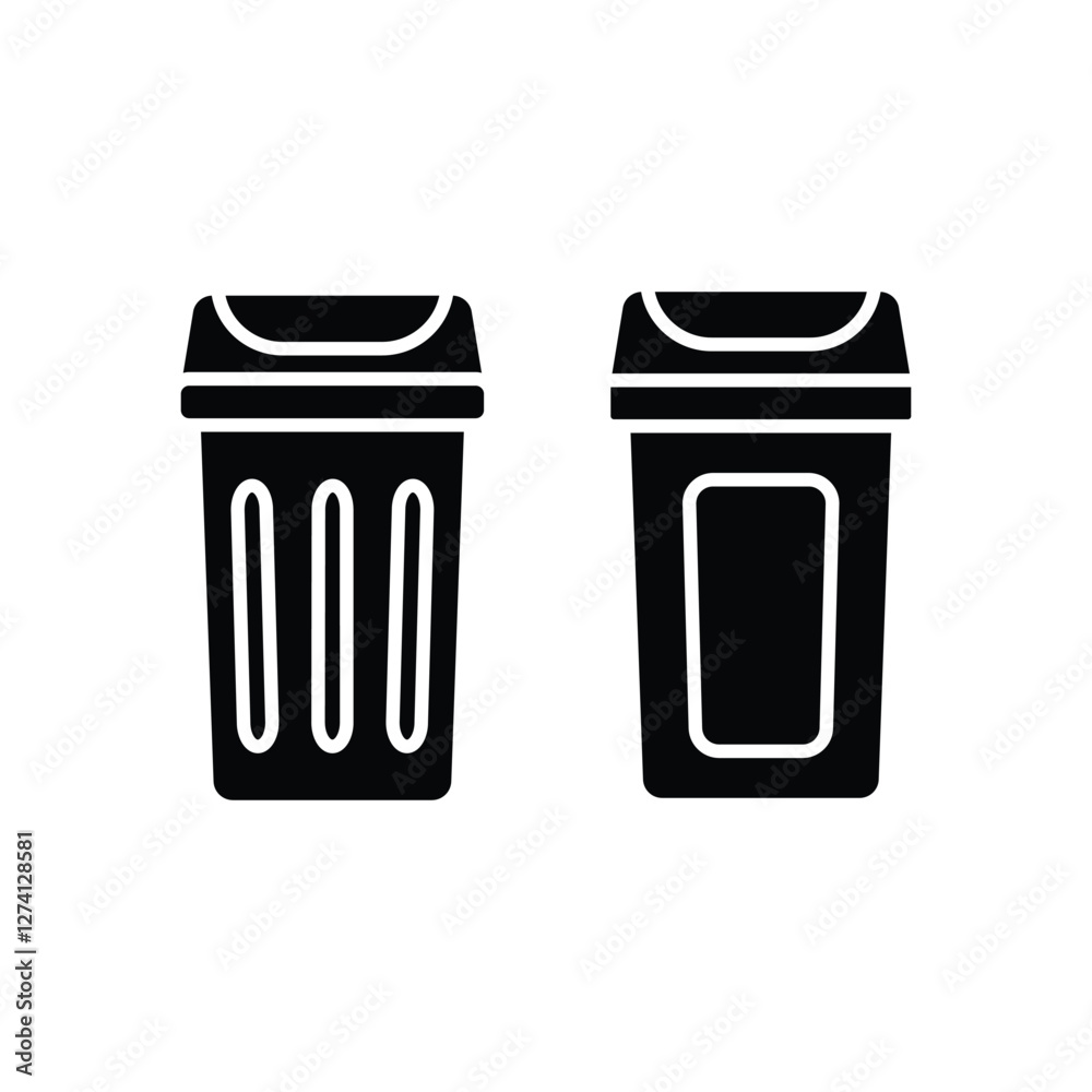 trash can, icon, flat, design, vector, illustrations, Graphic Design, education, style, trendy, collections trash can, icon, flat, design, vector, illustrations, Graphic Design, education, style, trendy, collections