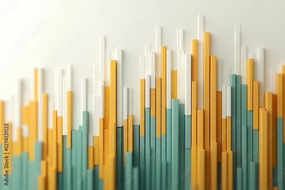 Abstract data visualization; growth chart; business success Abstract data visualization; growth chart; business success