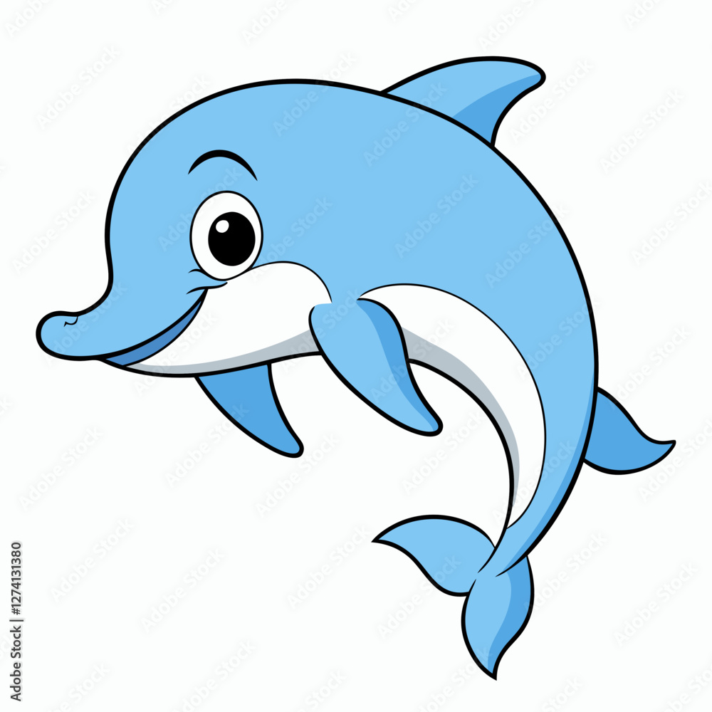 Naklejka premium Dolphin Coloring Pages for Kids - Fun & Free Vector Illustrations