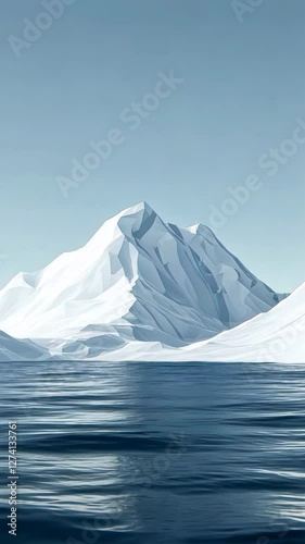 Wallpaper Mural Majestic snow-covered mountains reflecting in calm waters under a clear blue sky Torontodigital.ca