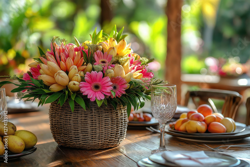 A festive Easter lunch tabl...