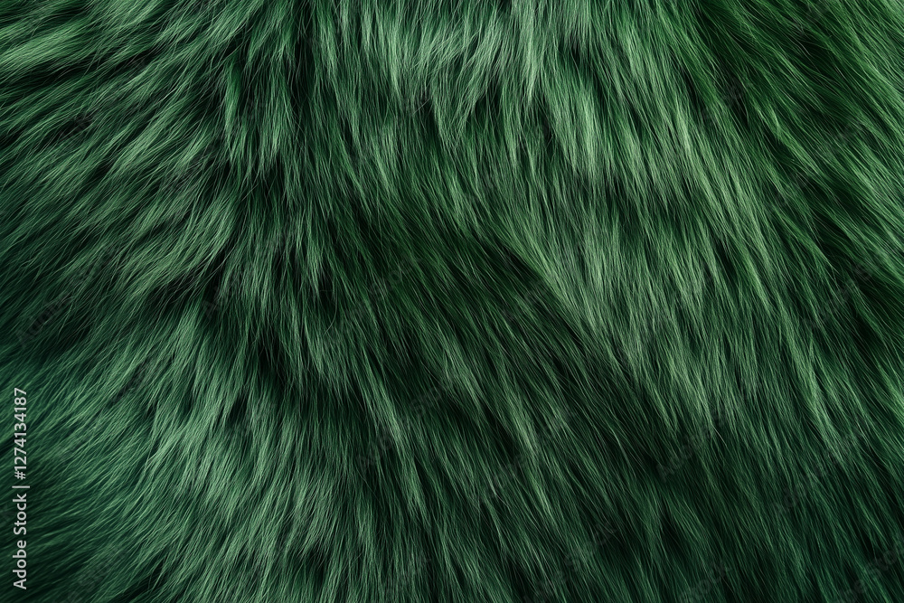Fototapeta premium Green fur background