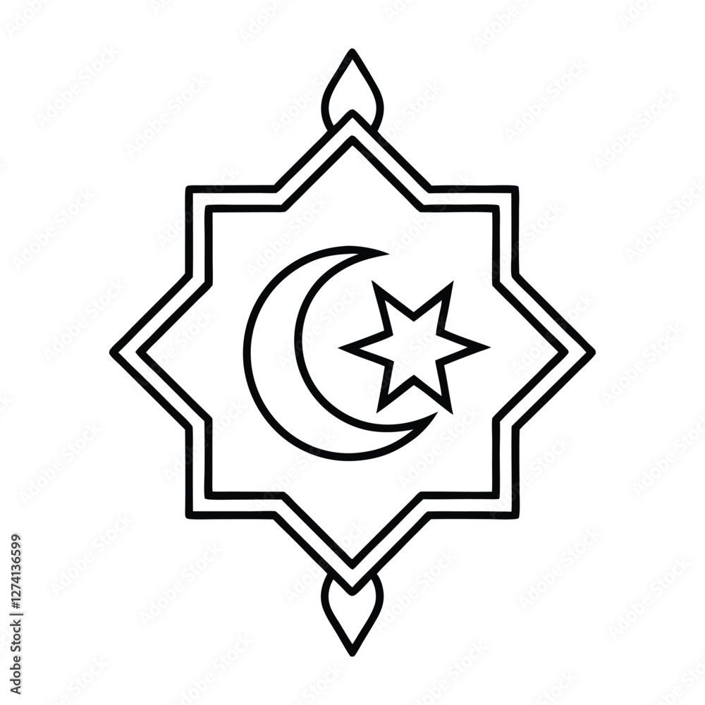Elegant Islamic Ornament Vector with Arabic Geometric and Decorative Design-11 Elegant Islamic Ornament Vector with Arabic Geometric and Decorative Design-11