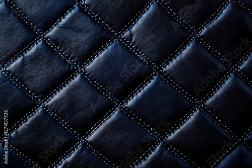 Classic black quilted velour background for upholstery of elegant vintage luxury sofa. Soft interior background.
