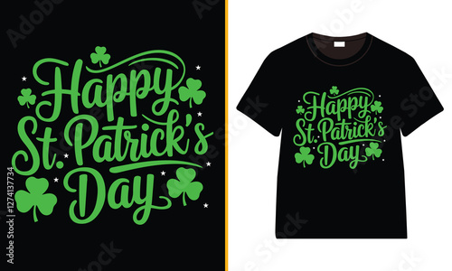 St. Patrick's day T-shirt Design, St. Patrick's day Typography T-shirt, Irish quote vector Lettering t-shirt design photo