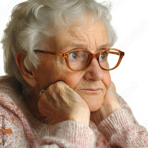 Old Lady Isolated