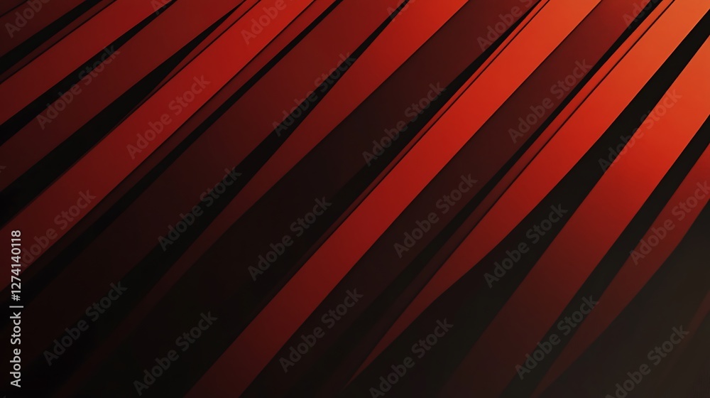 Fototapeta premium Abstract Red and Black Diagonal Stripes Pattern