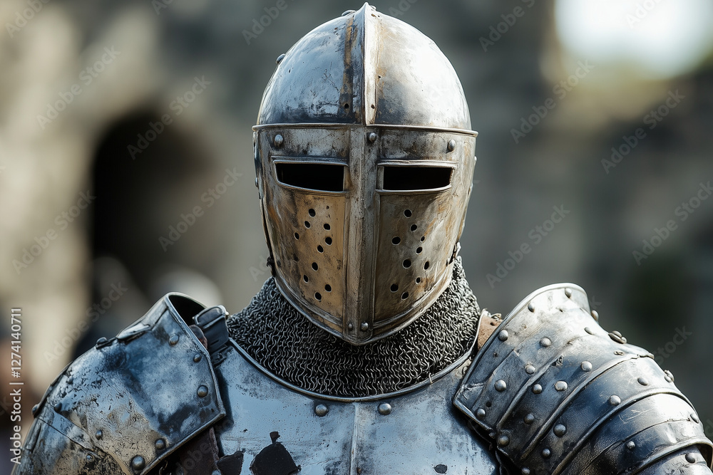 Medieval knight in armour