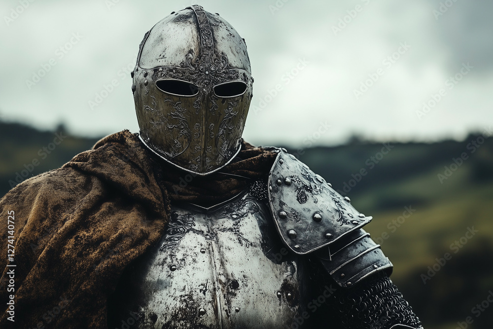 Medieval knight in armour