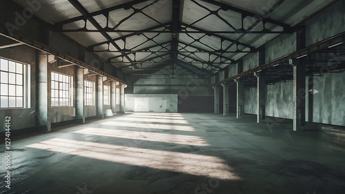 Background view of a vacant industrial facility.
