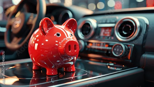 The Piggy Bank in Car