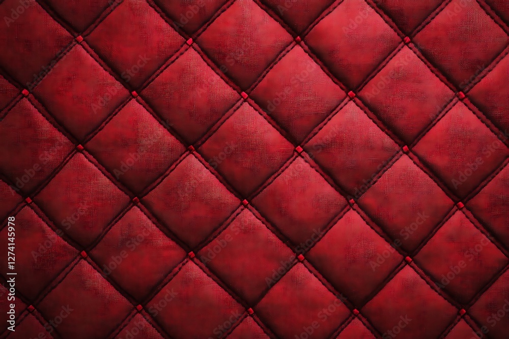 Obraz premium Quilted velvet burgundy fabric as a background
