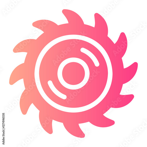 circular saw gradient icon