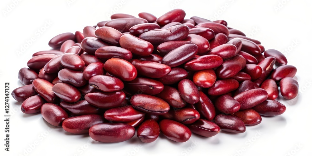 Red Kidney Beans on White Background Red Kidney Beans on White Background