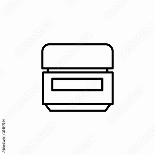 jar cream cosmetics icon sign vector