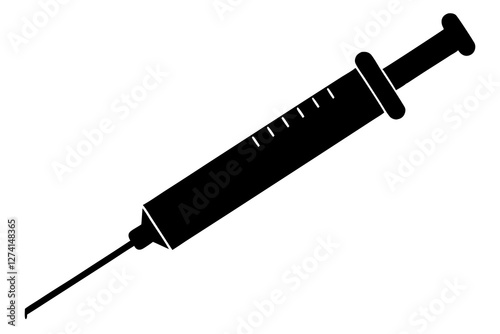  Syringe vector Silhouette