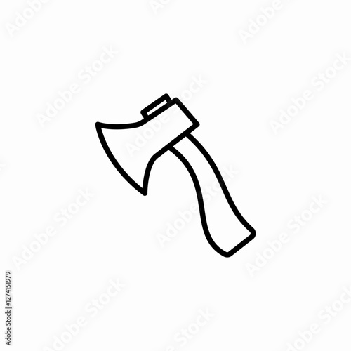 sharp axe tool icon sign vector