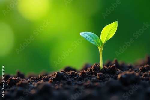 Emerald sprouts emerge from tiny seeds, vibrant green leaves unfurl , texture, wildlife, tiny