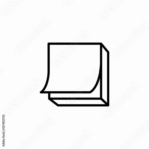 sticky paper note icon sign vector
