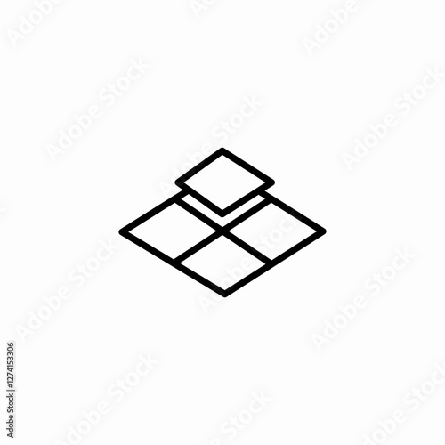tile placement icon sign vector