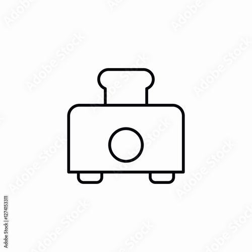toast bread icon sign vector