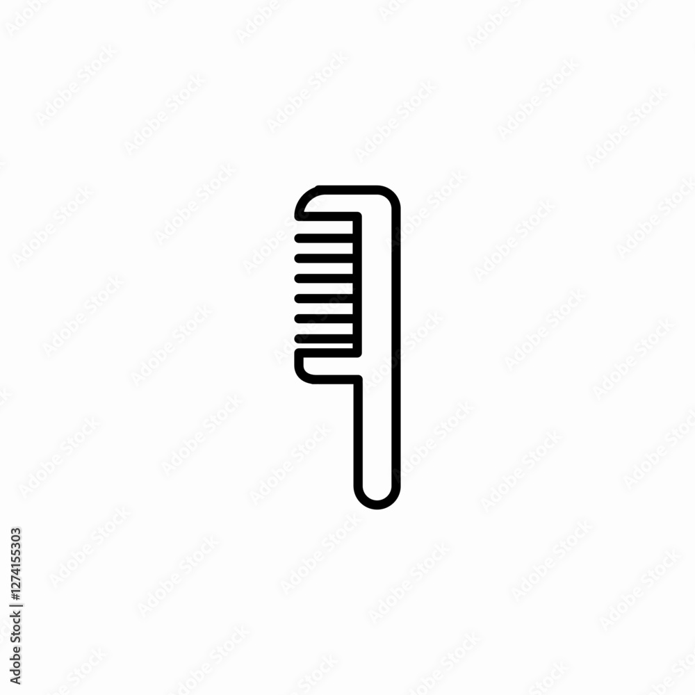 wide tooth comb icon sign vector wide tooth comb icon sign vector