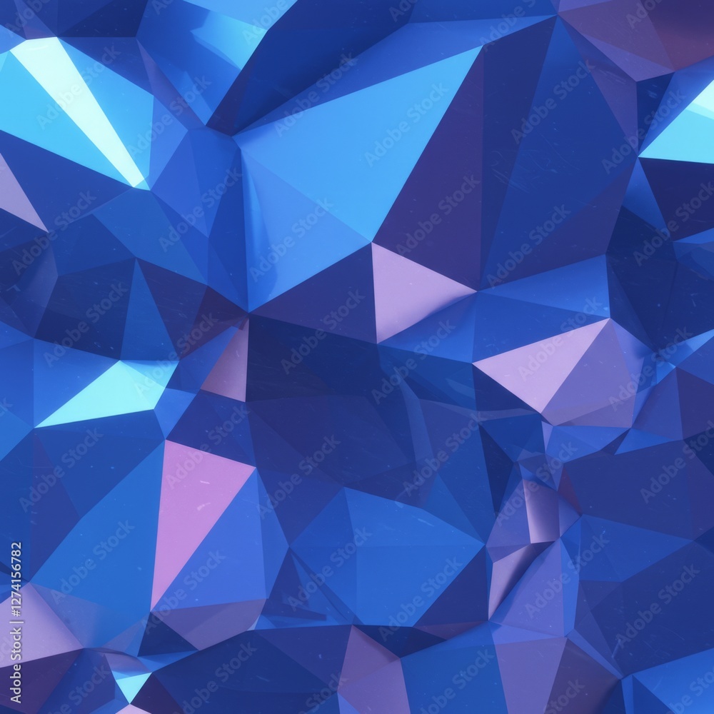 An abstract crystal texture with sharp facets reflecting blue and violet hues. An abstract crystal texture with sharp facets reflecting blue and violet hues.