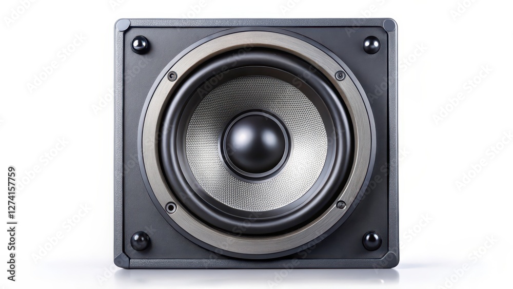 Square Speaker on White Background Square Speaker on White Background