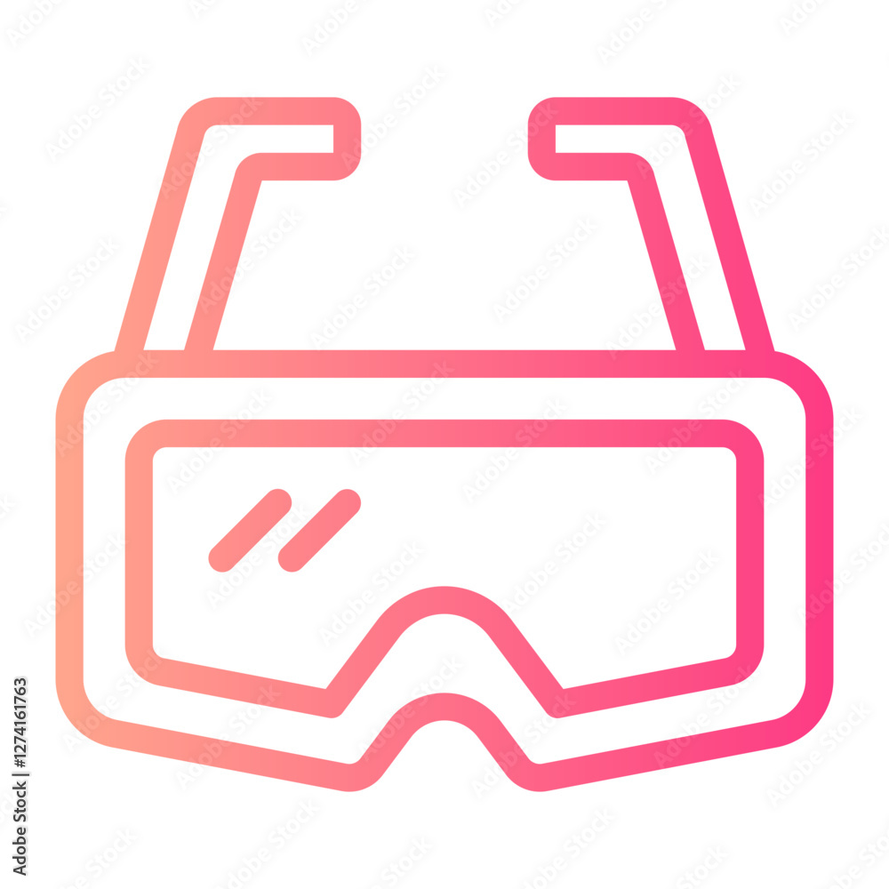 safety glasses gradient icon safety glasses gradient icon