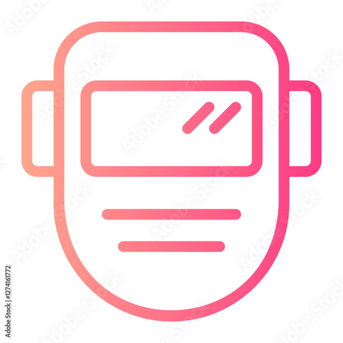 welding mask gradient icon