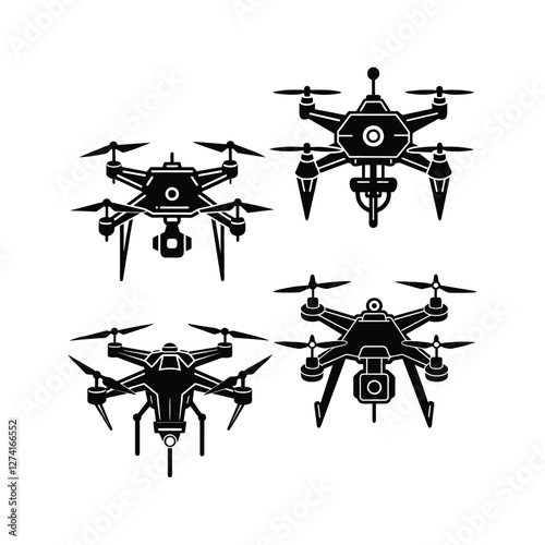 Dron Camera Seloutte Black design
