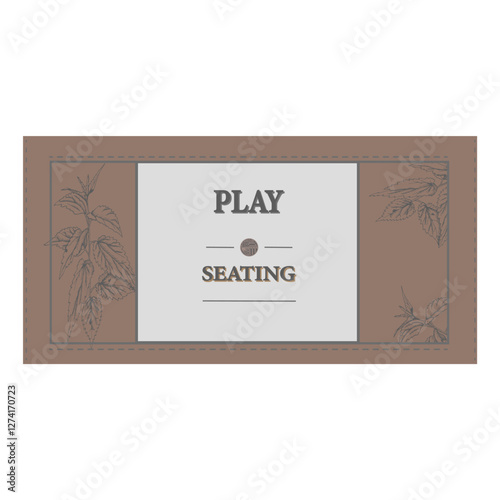  vector ticket with image of nettle