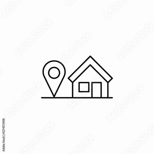 location house icon sign vector