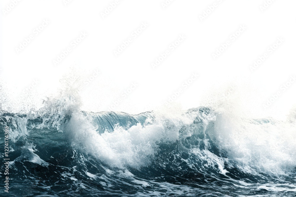 Dynamic wave of sea water isolated on white background Dynamic wave of sea water isolated on white background