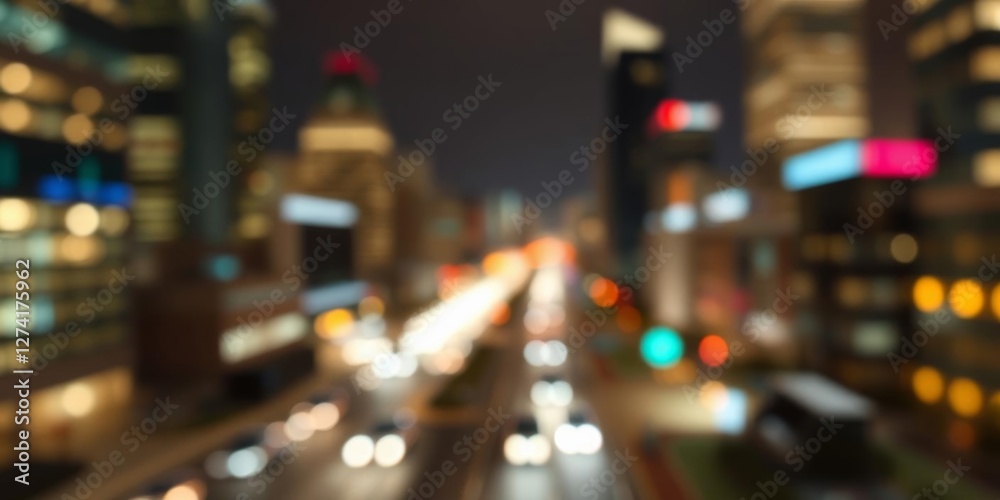 Blurry city lights create a dynamic backdrop for an Agile concept, isolated on a white background with ample copy space, agility, innovation, concept
