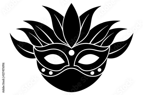 Carnival mask silhouette