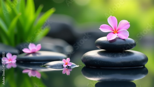 Smooth Stones and Flowers, Zen Garden