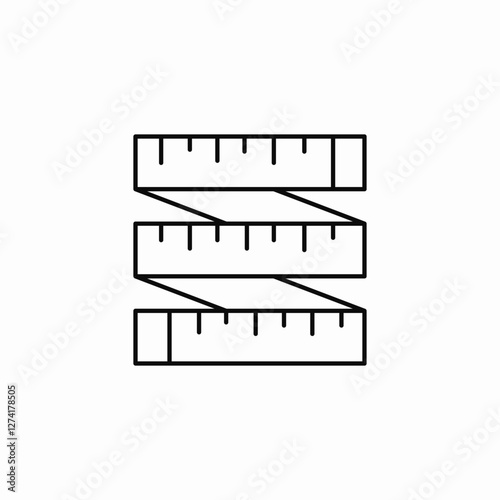 tape measuring icon sign vector